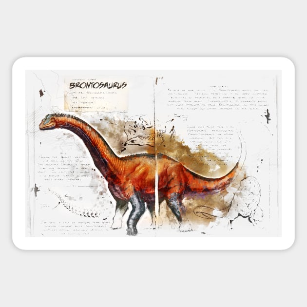 Brontosaurus Sticker by TortillaChief